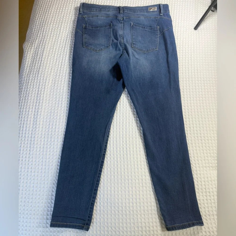 Juicy Couture Dark Blue Distressed Skinny Jeans Size 14 - Picture 5 of 6